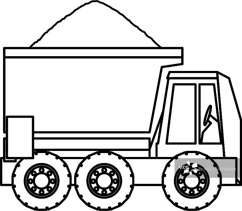 自卸卡车图标图片素材