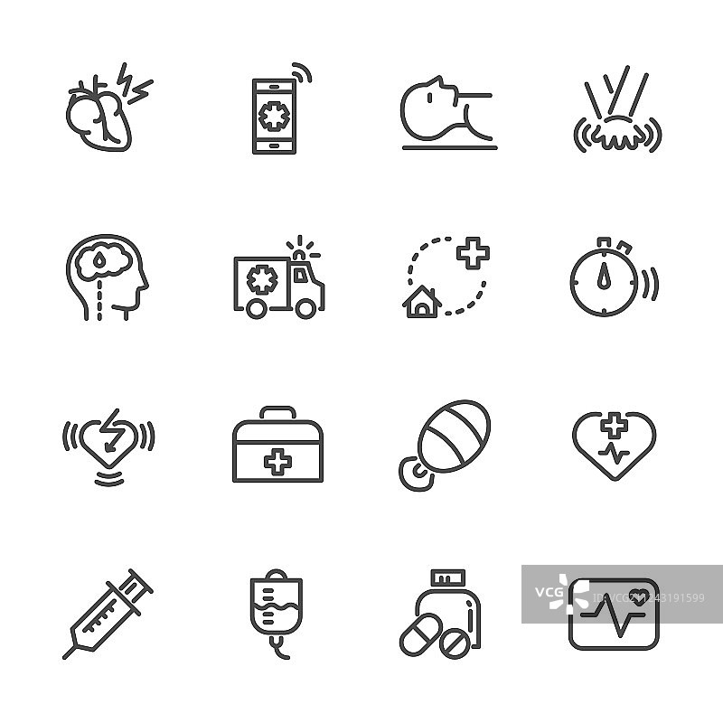 心脏病发作急救医疗保健图片素材