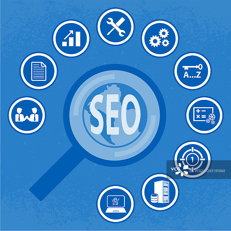 用于信息图表的SEO图标集图片素材