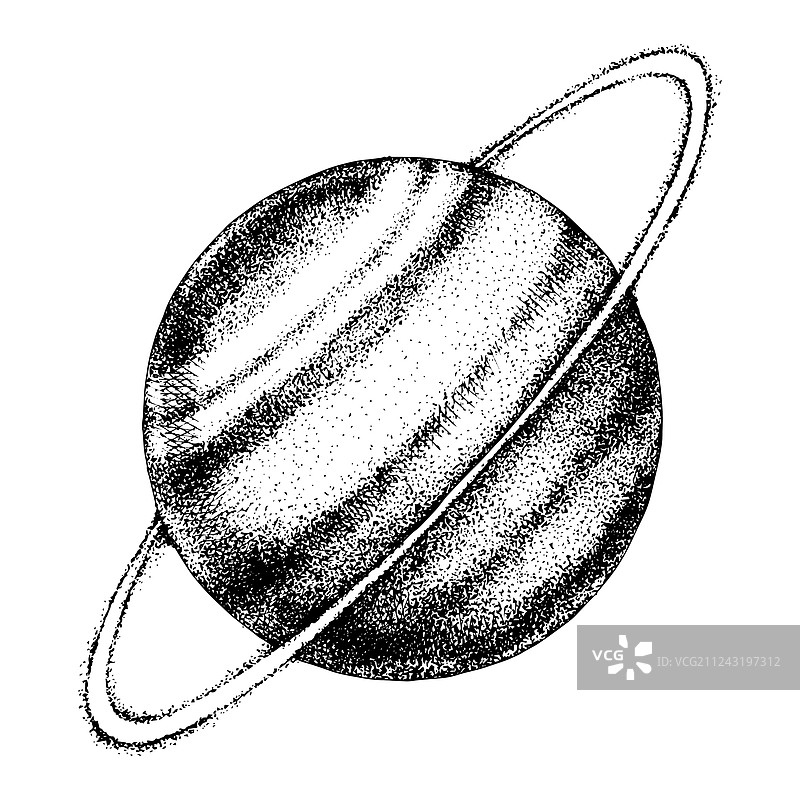 手绘天王星图片素材