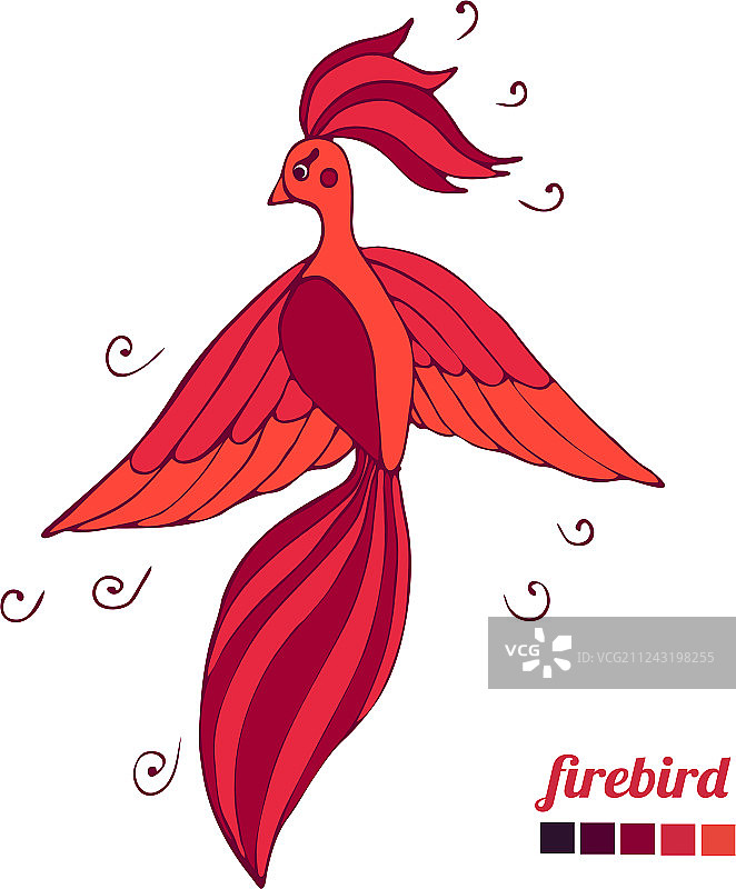 飞行火焰鸟图片素材