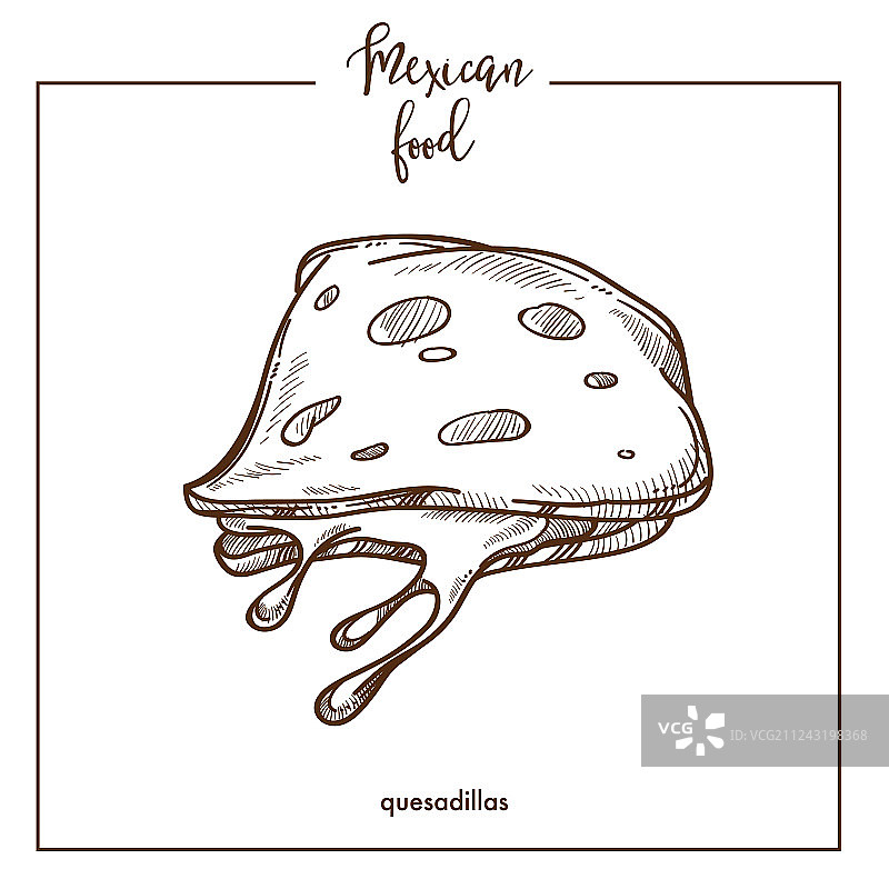 墨西哥美食的油炸玉米粉饼草图图标图片素材