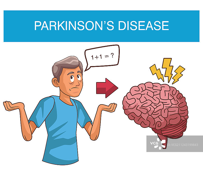 帕金森病卡通图片素材