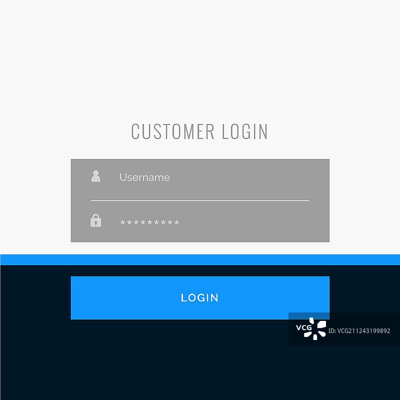扁平风格Web登录表单模板图片素材