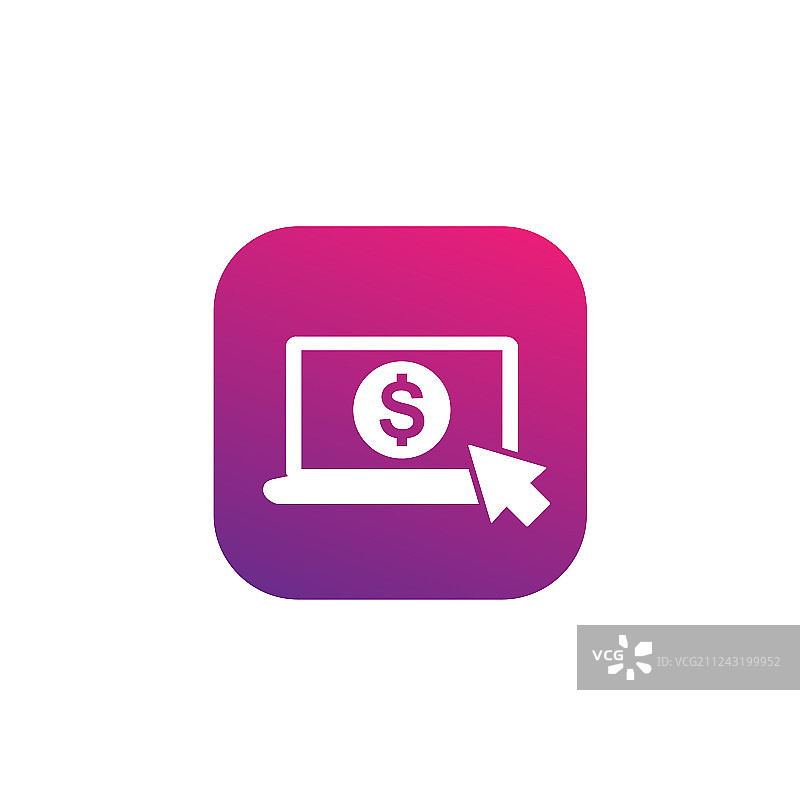 互联网营销按点击付费图标图片素材