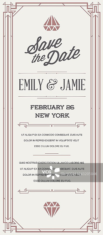 装饰艺术风格的优质邀请函图片素材