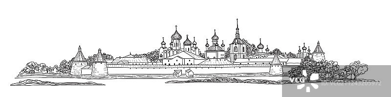 俄罗斯著名地标天际线景观图片素材