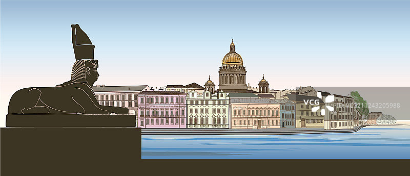 俄罗斯圣彼得堡圣以撒大教堂图片素材