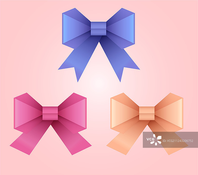 纸质折纸蝴蝶结设计素材图片素材