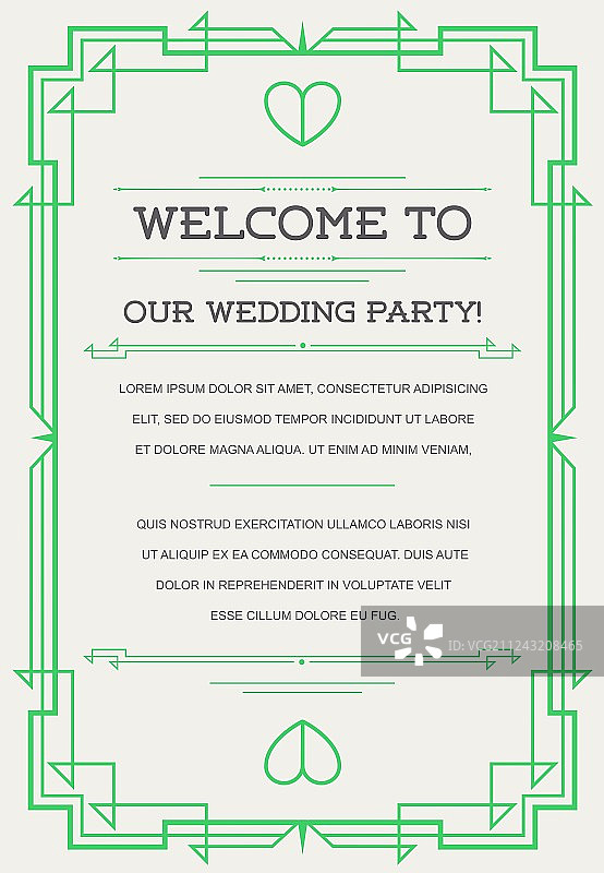 装饰艺术风格的优质邀请函图片素材