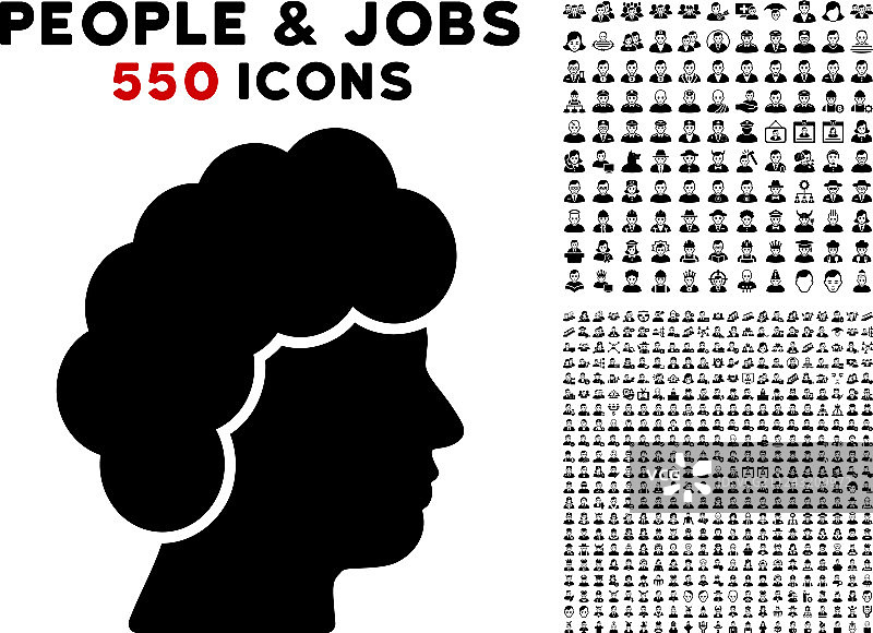 附赠品女人侧脸图标图片素材