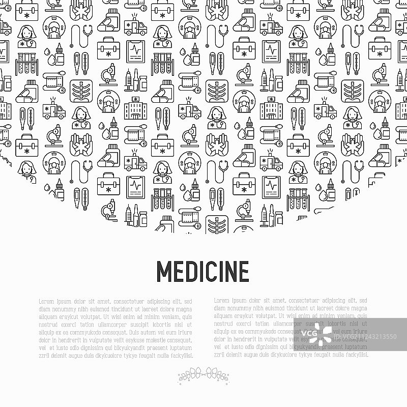 细线医药概念图标图片素材