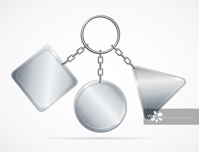 逼真3D金属钥匙扣模型套件图片素材