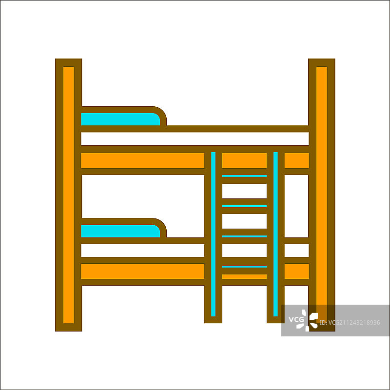 双层木床图片素材