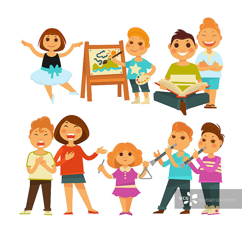 幼儿园或学校的孩子们玩耍活动图片素材