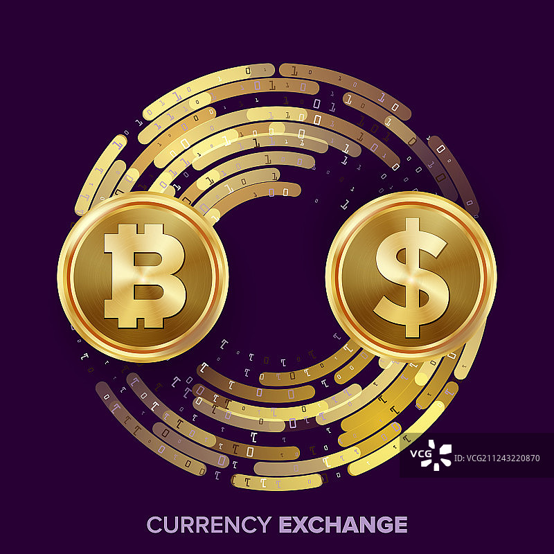 数字货币兑换比特币图片素材