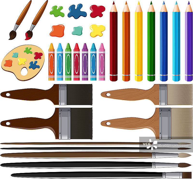 绘画工具套装图片素材