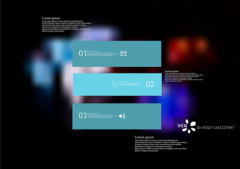 水平矩形信息图表模板图片素材