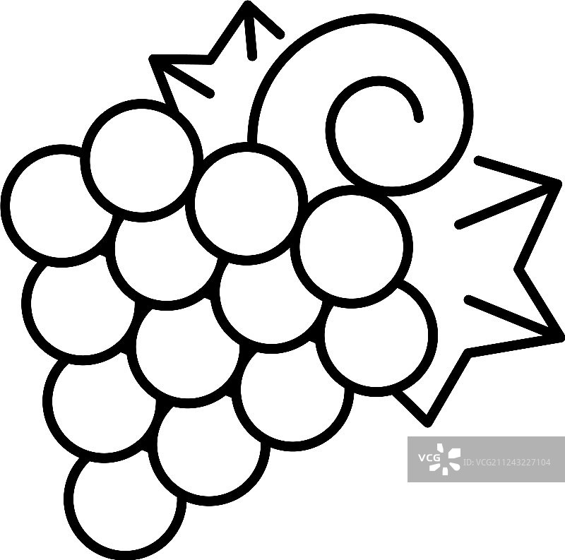 葡萄图标轮廓样式图片素材