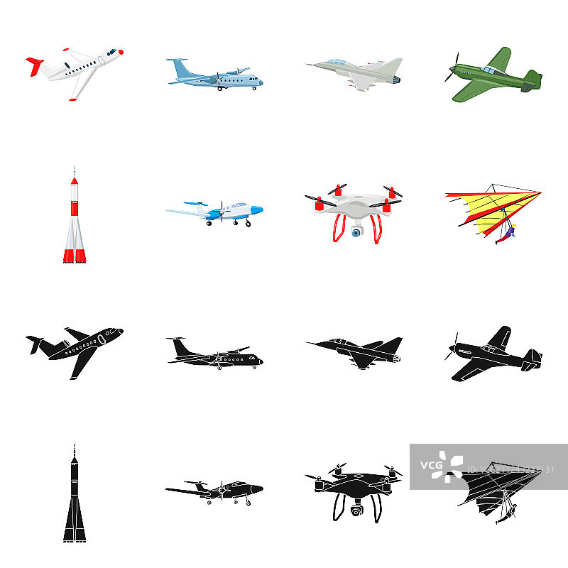 飞机和交通标志图片素材