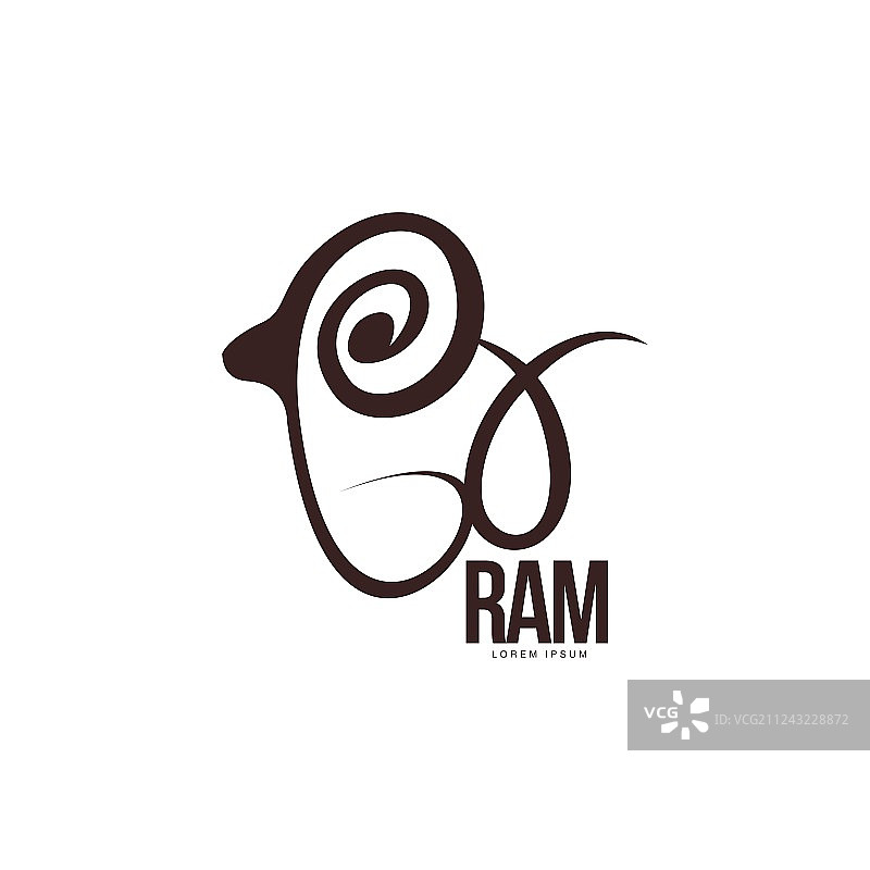 绵羊轮廓logo图片素材