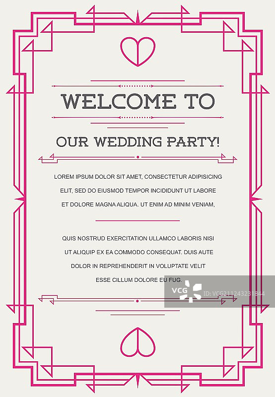 装饰艺术风格的优质邀请函图片素材