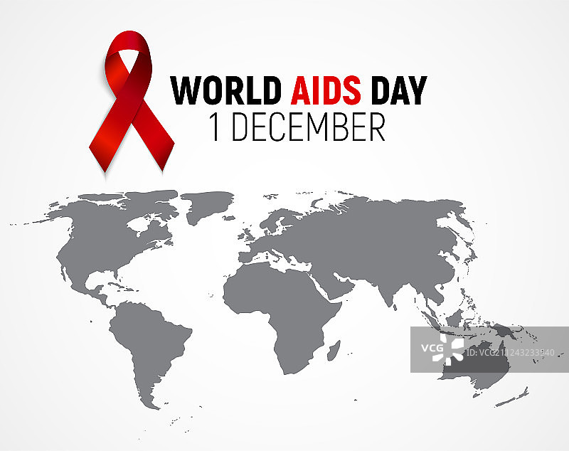 12月1日世界艾滋病日红丝带背景图片素材