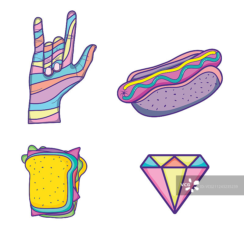 波普艺术卡通合集图片素材