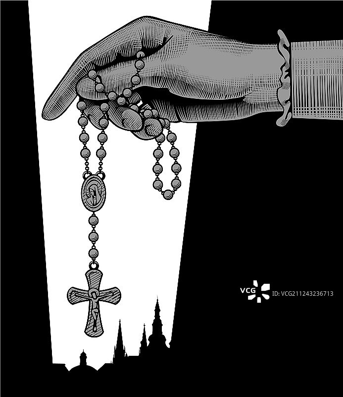 带女性的的天主教出版物模板设计图片素材