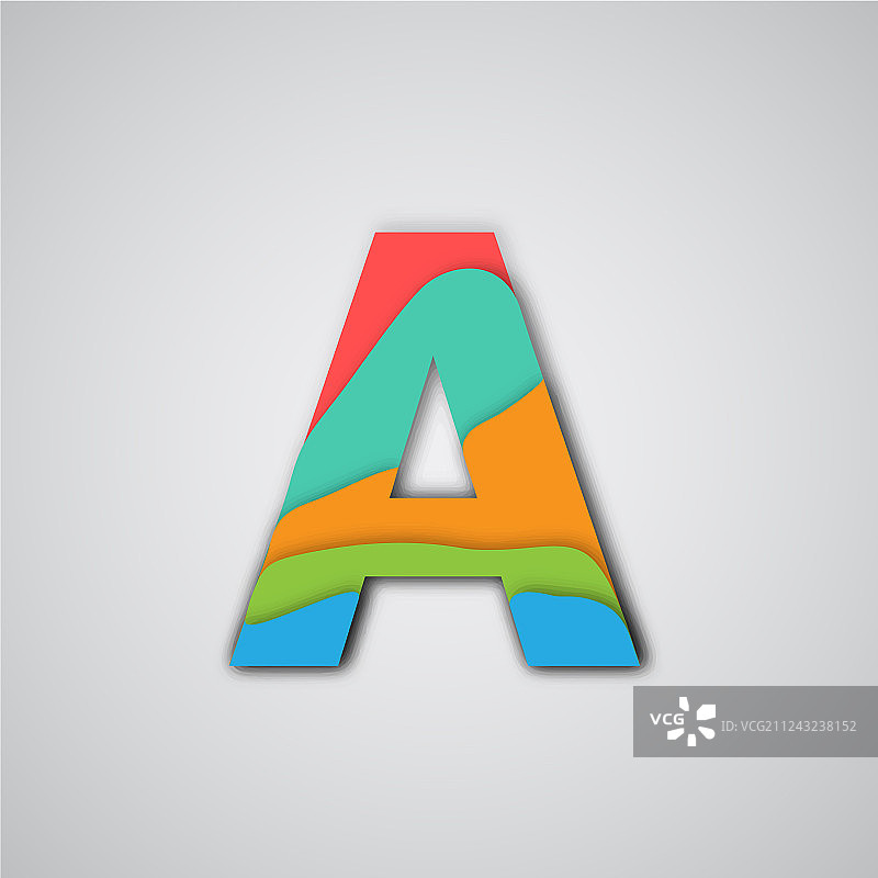 彩色剪纸分层人物图片素材