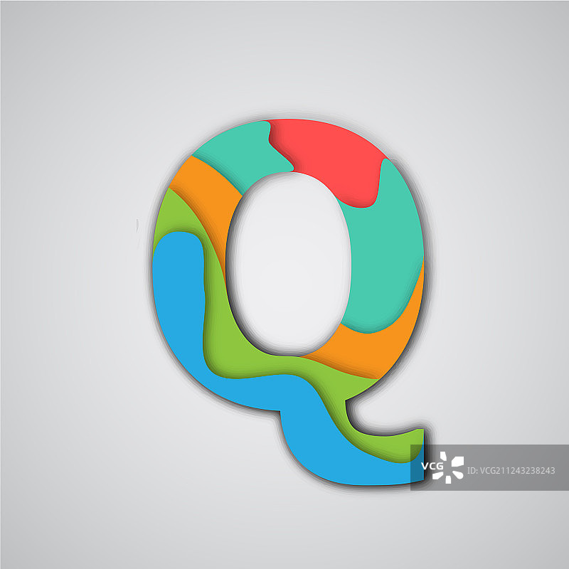 彩色剪纸分层人物图片素材