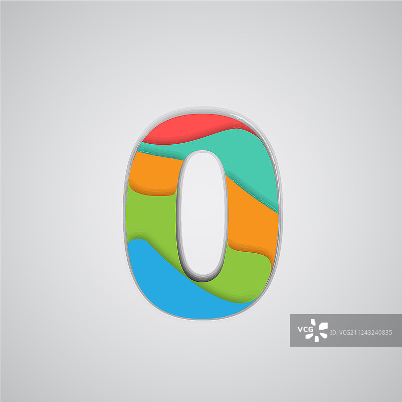 彩色剪纸分层数字图片素材