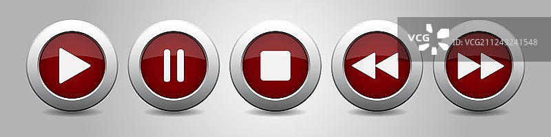 白色图标紫色金属音乐控制按钮图片素材