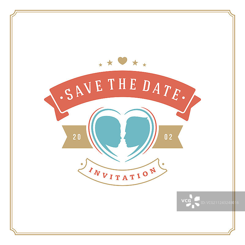 婚礼日期邀请卡图片素材