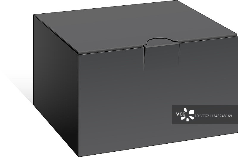 逼真黑色包装盒图片素材