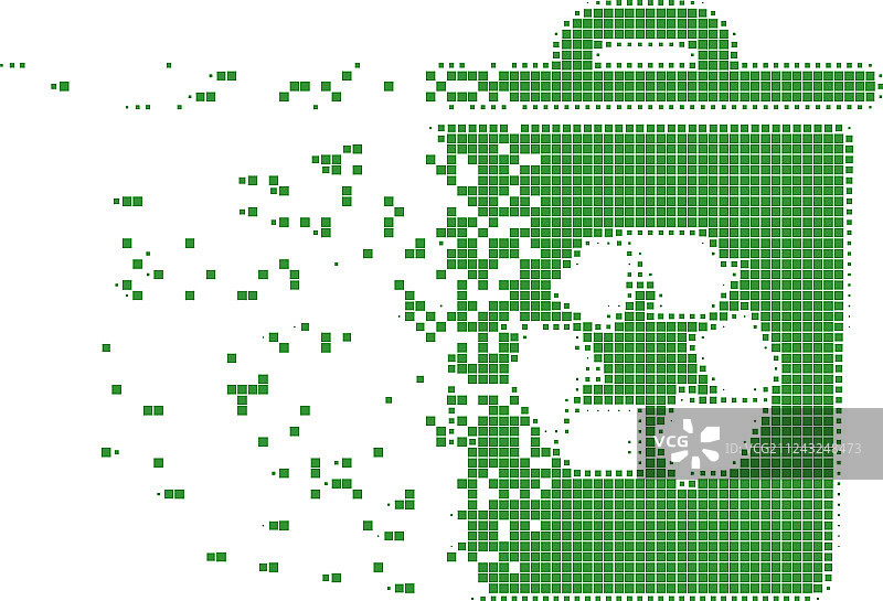 可回收垃圾箱像素图标图片素材