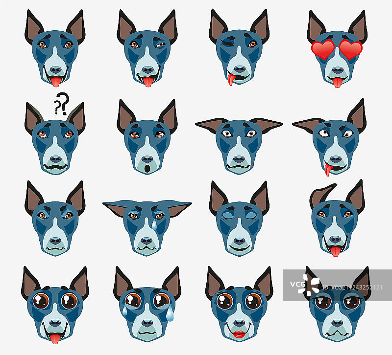 牛头㹴犬表情符号图片素材