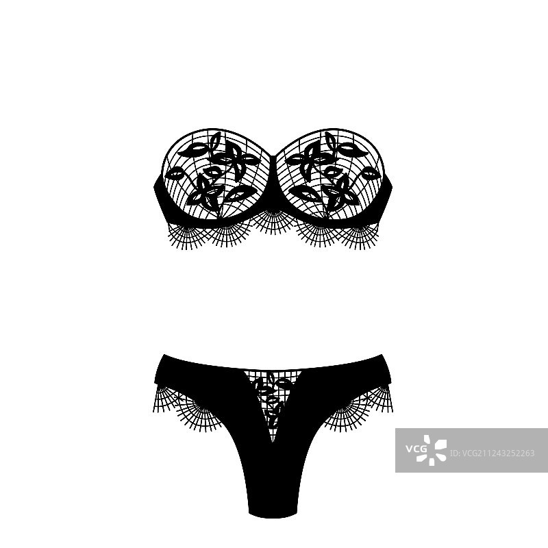 手绘内衣裤套装图片素材