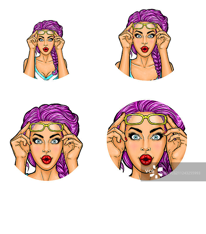 用户头像圆形波普艺术图片素材