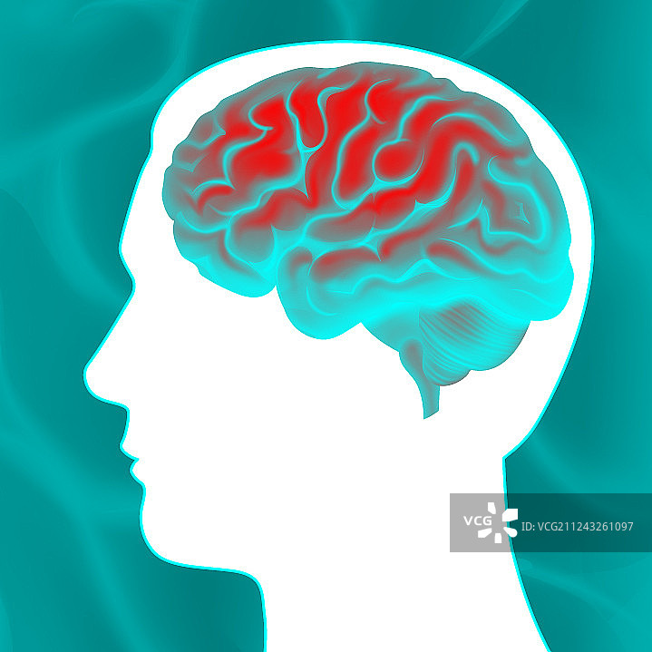 发光的人脑图片素材