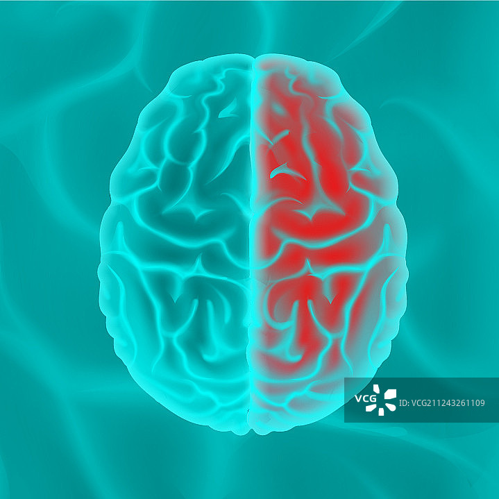 发光的人脑图片素材