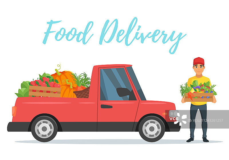 果蔬配送车图片素材