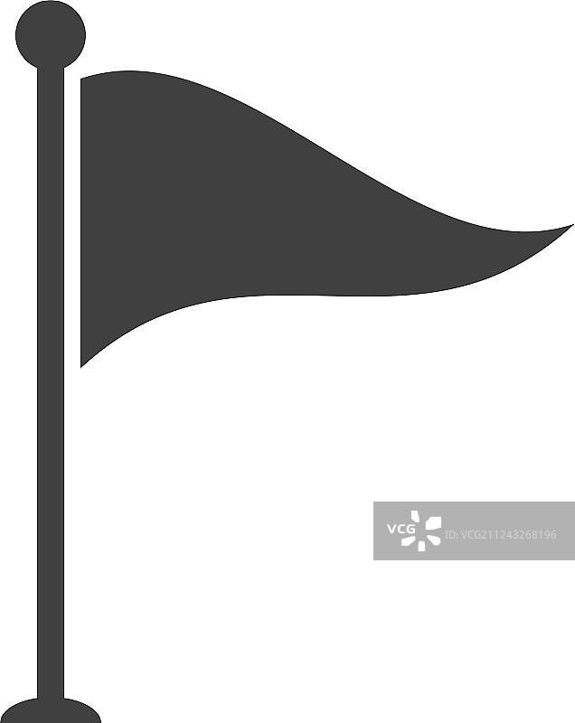 高尔夫旗杆球洞独立图标图片素材