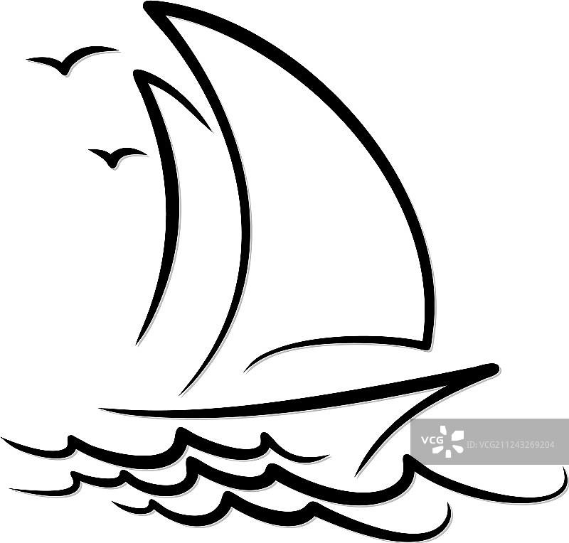 海上航行的船只图片素材