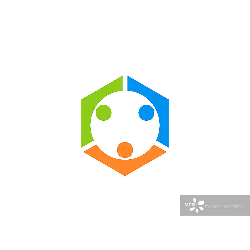 连接团队合作标志符号图标设计图片素材