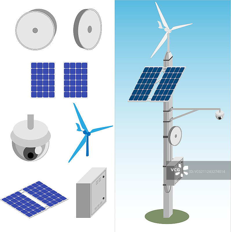 带设备的输电塔图片素材