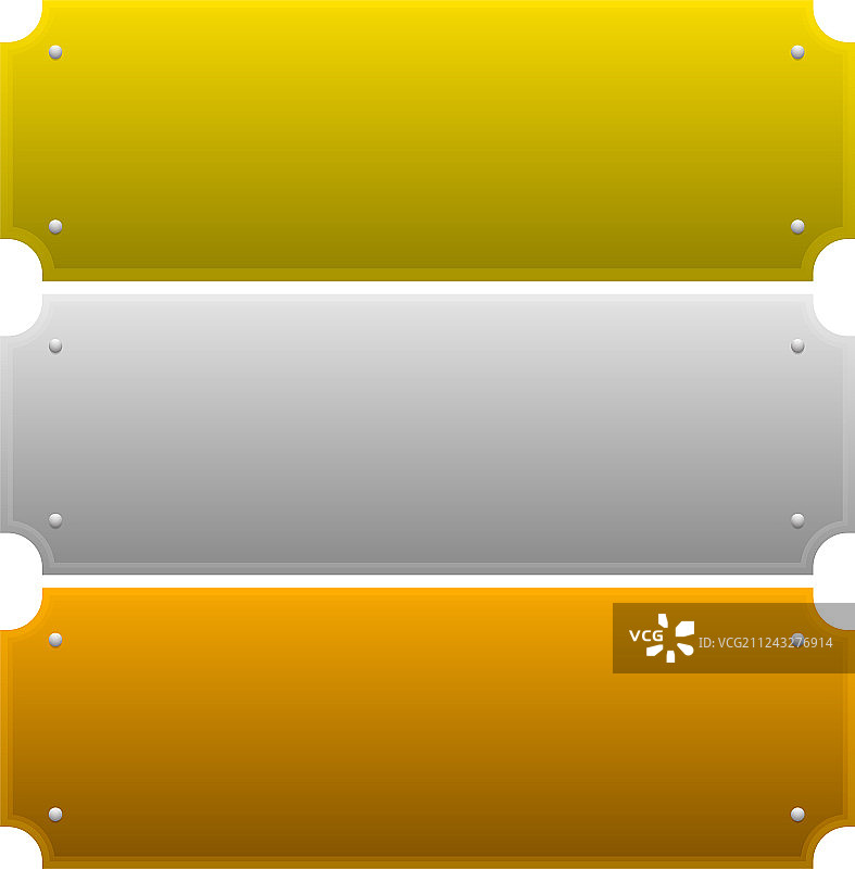 金银铜金属牌匾图片素材