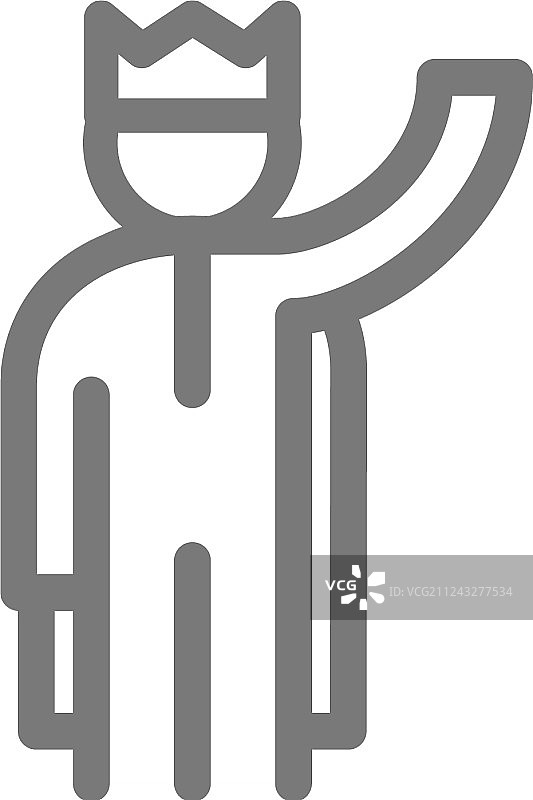 国王王子领导者线性图标符号图片素材