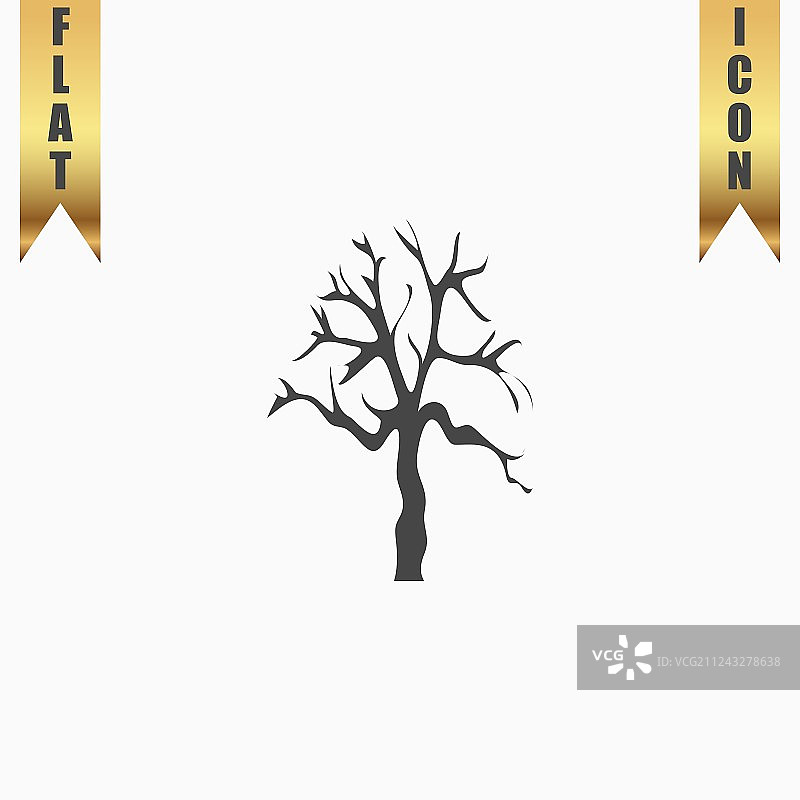 树木轮廓图标图片素材