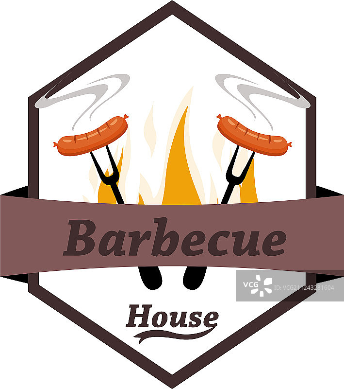 烧烤食物标志图片素材
